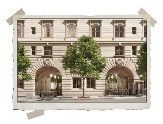 An old photograph of the Arconia building